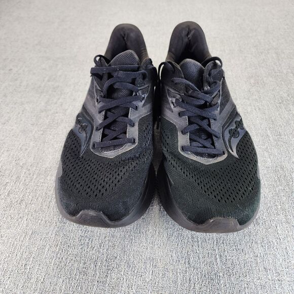 Saucony Ride 16 Sneaker Mens Size 11 Triple Black PWRRun Shoes Athletic main image 6